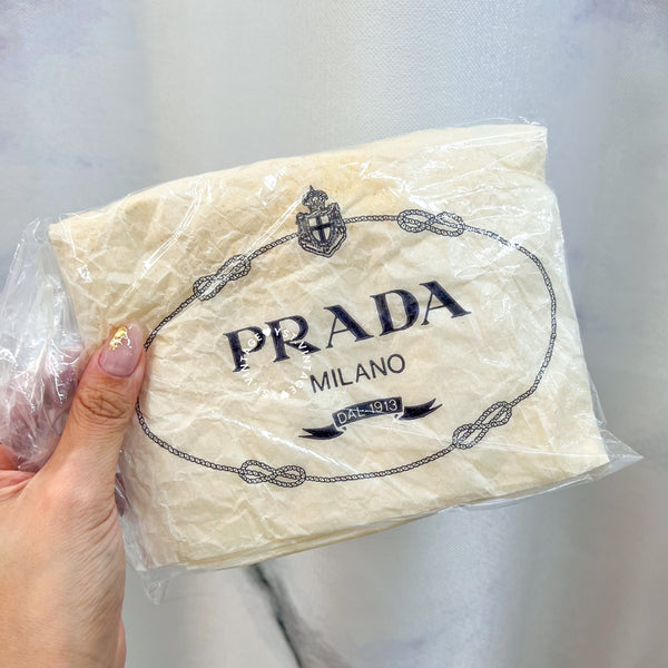 Vintage Prada Nylon Vela Mini Cinch Backpack - Creamy White