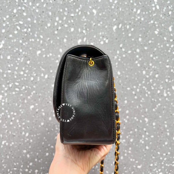 Vintage CHANEL Diana Small Flap Bag - Black 004 (Code: 049100)