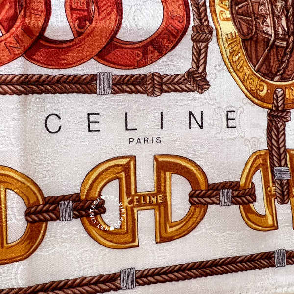 Vintage CELINE Scarf/ Handkerchief - Lizzy (Code: 041300)