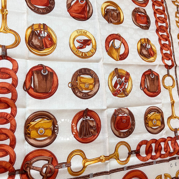 Vintage CELINE Scarf/ Handkerchief - Lizzy (Code: 041300)
