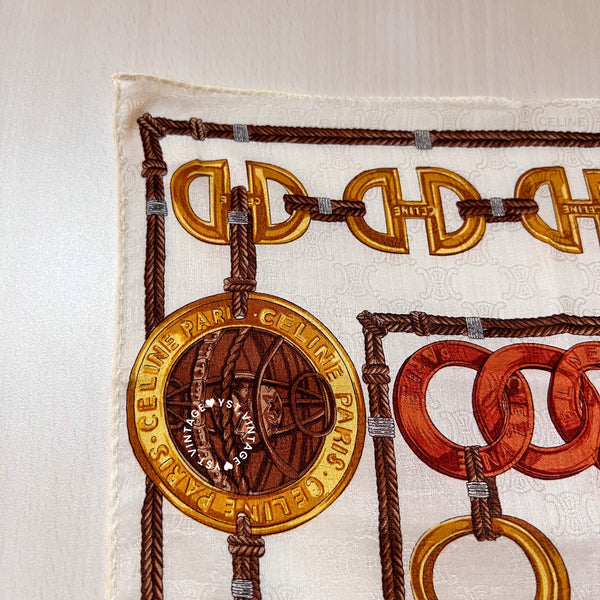Vintage CELINE Scarf/ Handkerchief - Lizzy (Code: 041300)