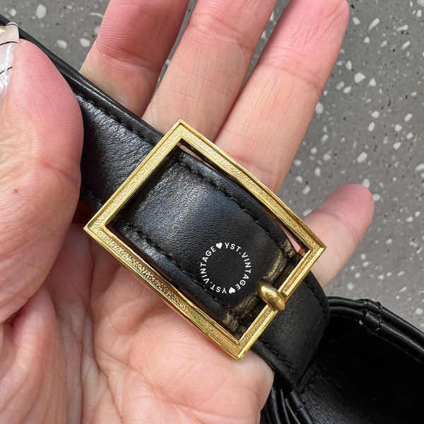 Vintage Givenchy 1980s Logo Shoulder/ Crossbody Bag - Black