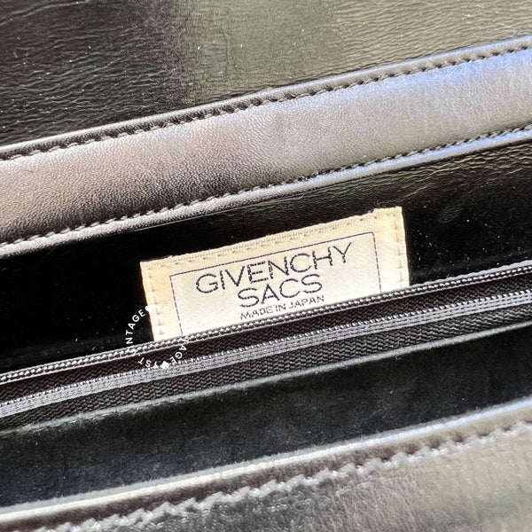 Vintage Givenchy 1980s Logo Shoulder/ Crossbody Bag - Black