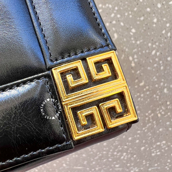 Vintage Givenchy 1980s Logo Shoulder/ Crossbody Bag - Black