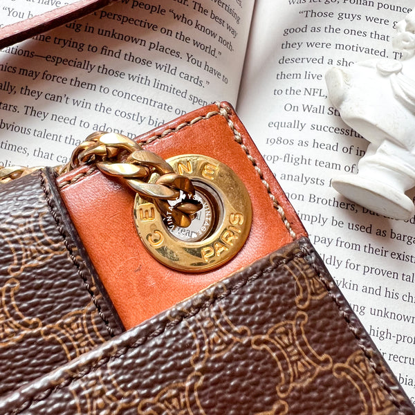 Vintage CELINE Macadam Mini Square Shoulder Bag - Brown (Code: 048300)