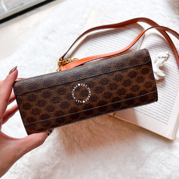 Vintage CELINE Macadam Mini Square Shoulder Bag - Brown (Code: 048300)