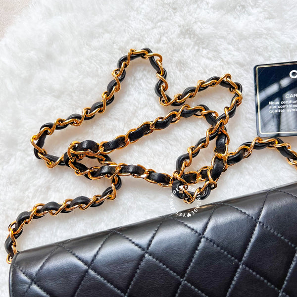 Vintage Chanel Mini Flap Push-Lock Bag - Black (Code: 049400)