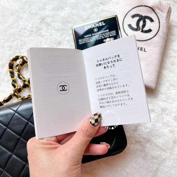 Vintage Chanel Mini Flap Push-Lock Bag - Black (Code: 049400)