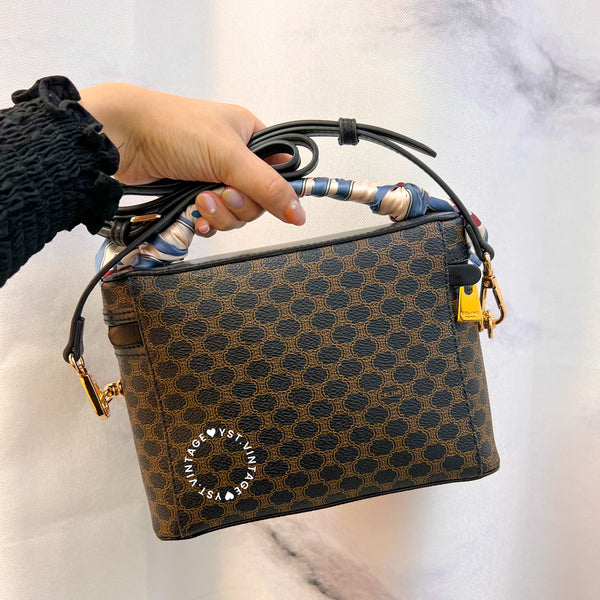 Vintage CELINE Macadam Vanity Bag 019 - Black (Code: 036700)