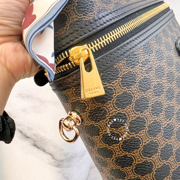 Vintage CELINE Macadam Vanity Bag 019 - Black (Code: 036700)