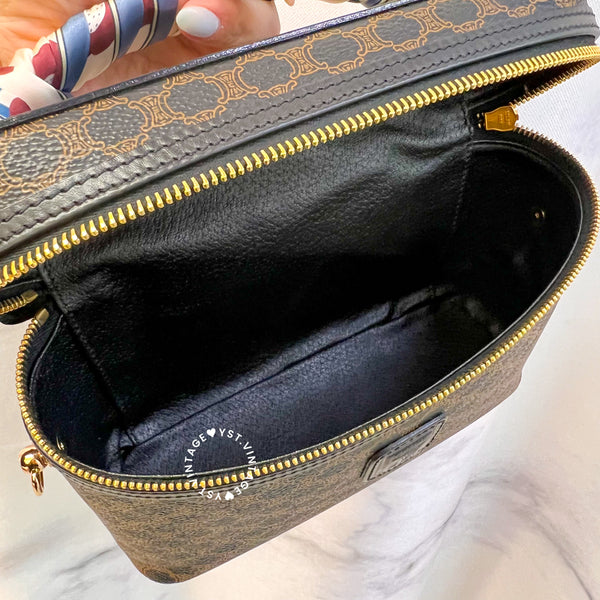 Vintage CELINE Macadam Vanity Bag 019 - Black (Code: 036700)