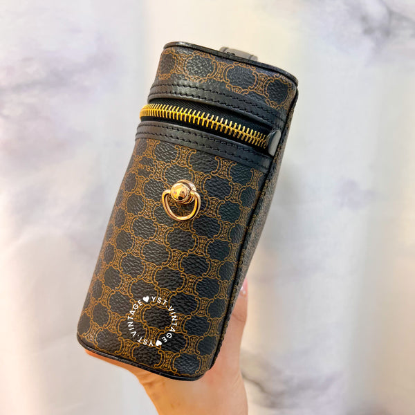 Vintage CELINE Macadam Vanity Bag 019 - Black (Code: 036700)