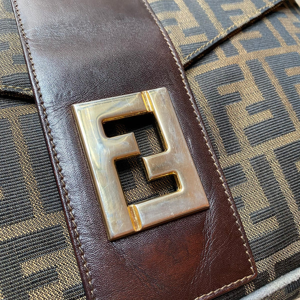 Vintage Fendi Zucca Shoulder Bag