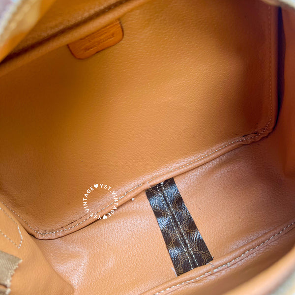 Vintage CELINE 1990s Macadam Camera Bag With Handle - Brown (Code: 042300)