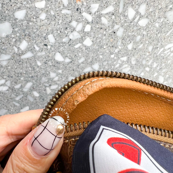 Vintage CELINE 1990s Macadam Camera Bag With Handle - Brown (Code: 042300)