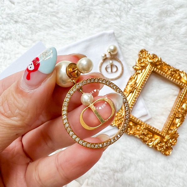 Dior Pearl Tribales and Gold-Finish Metal Earrings