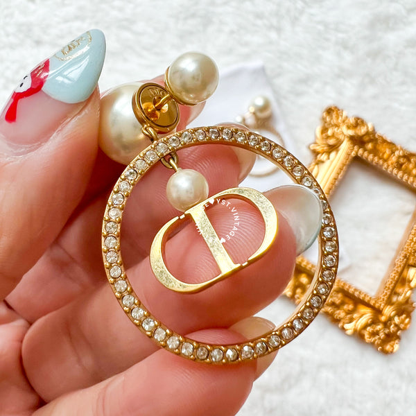 Dior Pearl Tribales and Gold-Finish Metal Earrings