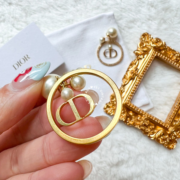 Dior Pearl Tribales and Gold-Finish Metal Earrings