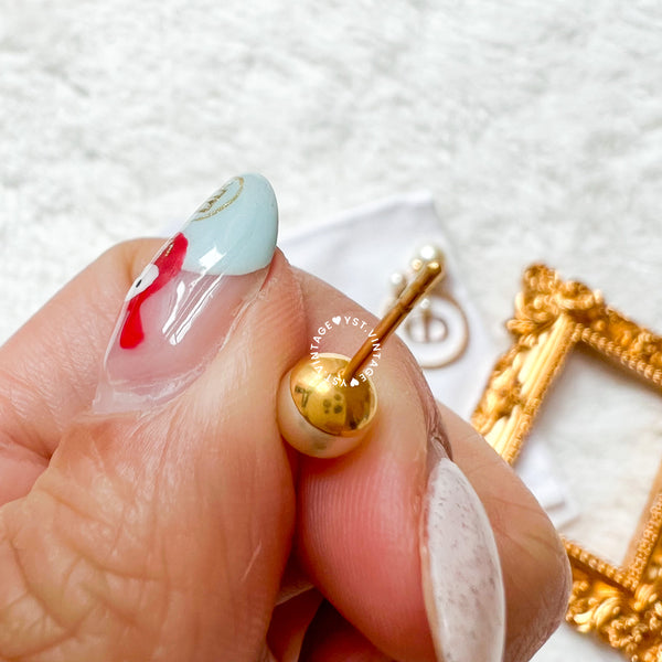 Dior Pearl Tribales and Gold-Finish Metal Earrings