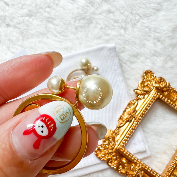 Dior Pearl Tribales and Gold-Finish Metal Earrings