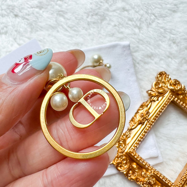 Dior Pearl Tribales and Gold-Finish Metal Earrings
