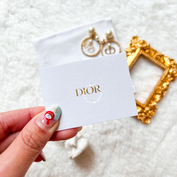 Dior Pearl Tribales and Gold-Finish Metal Earrings
