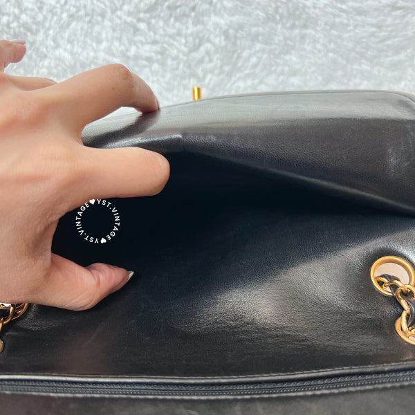 Vintage Chanel Medium Classic Flap Bag CF25 - Black