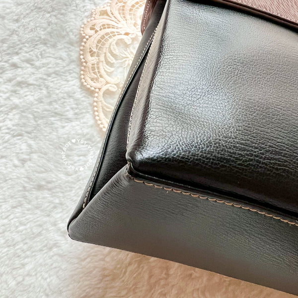 Vintage Loewe Velazquez Kelly Bag - Black