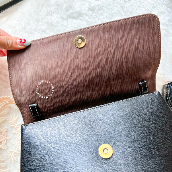 Vintage Loewe Velazquez Kelly Bag - Black