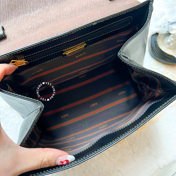Vintage Loewe Velazquez Kelly Bag - Black