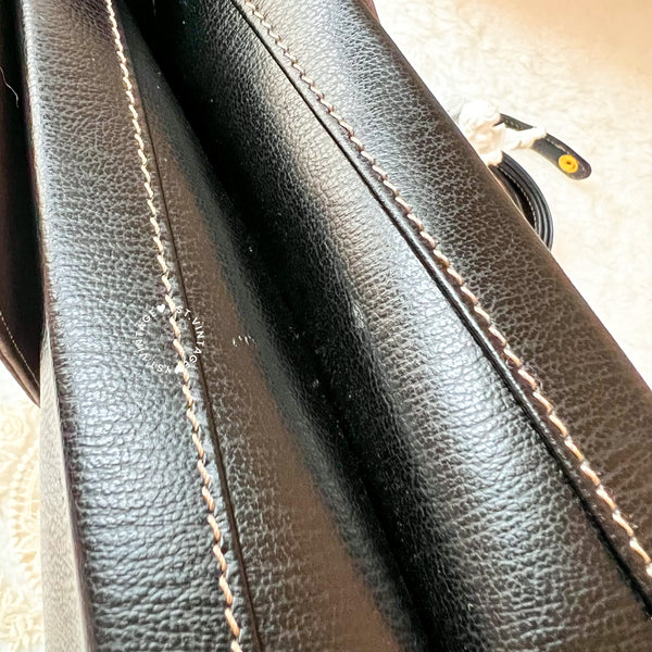 Vintage Loewe Velazquez Kelly Bag - Black