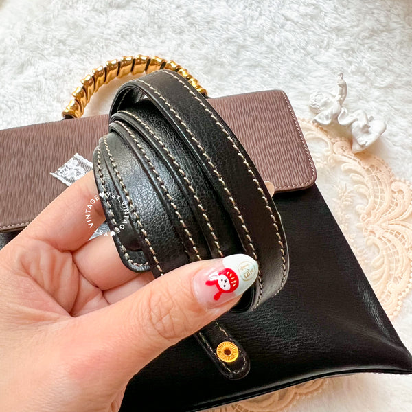Vintage Loewe Velazquez Kelly Bag - Black