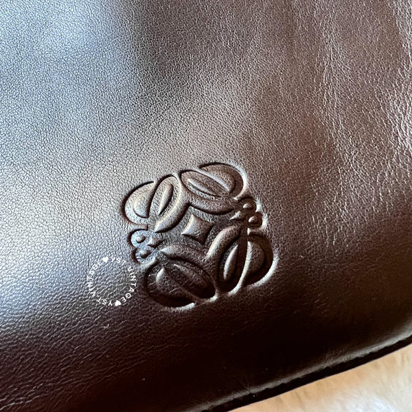 Vintage Loewe Anagram Tote Bag - Dark Brown 002 (Code: 020400)
