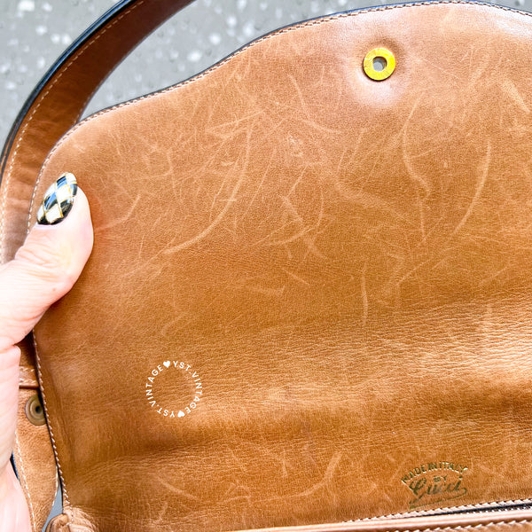 Vintage Gucci 1980s Micro GG Shoulder Bag - Milk Tea Brown