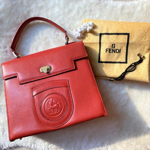 Vintage Fendi Centaur Kelly Bag - Red