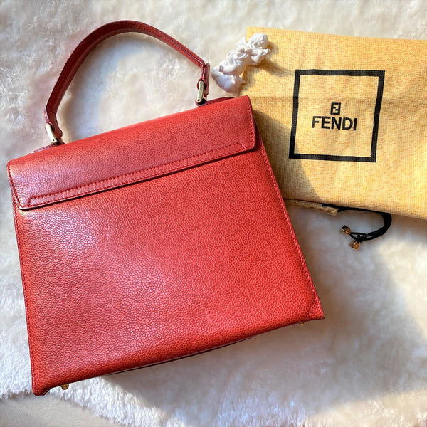 Vintage Fendi Centaur Kelly Bag - Red