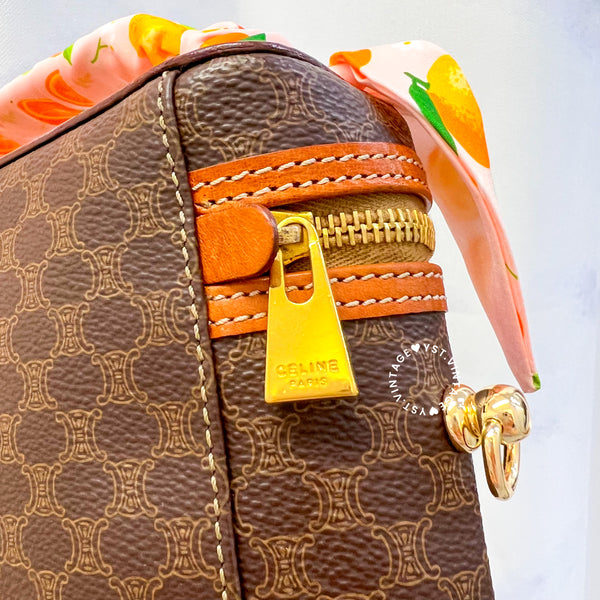 Vintage CELINE Macadam Vanity Bag 021 - Brown (Code: 037500 )