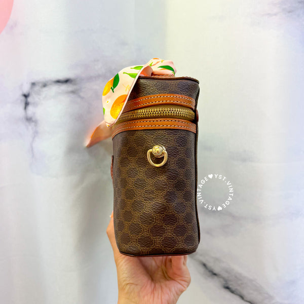 Vintage CELINE Macadam Vanity Bag 021 - Brown (Code: 037500 )