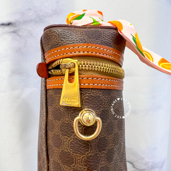 Vintage CELINE Macadam Vanity Bag 021 - Brown (Code: 037500 )