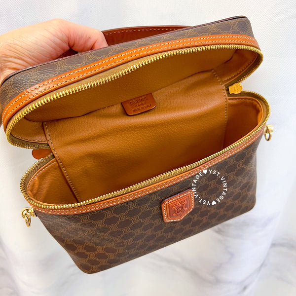 Vintage CELINE Macadam Vanity Bag 021 - Brown (Code: 037500 )
