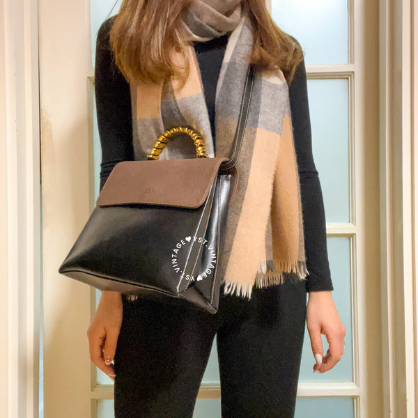 Vintage Loewe Velazquez Kelly Bag - Black