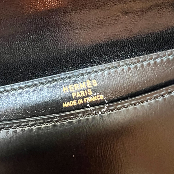 Vintage Hermès 1984 Eugenie Shoulder Bag/ Clutch - Black