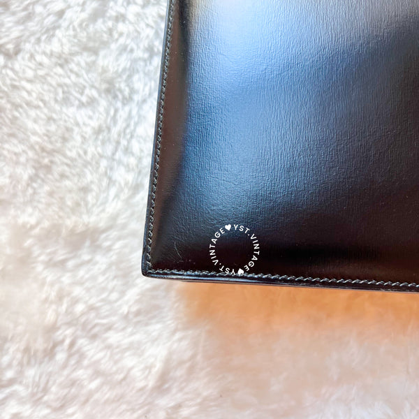 Vintage Hermès 1984 Eugenie Shoulder Bag/ Clutch - Black