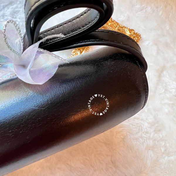 Vintage Hermès 1984 Eugenie Shoulder Bag/ Clutch - Black
