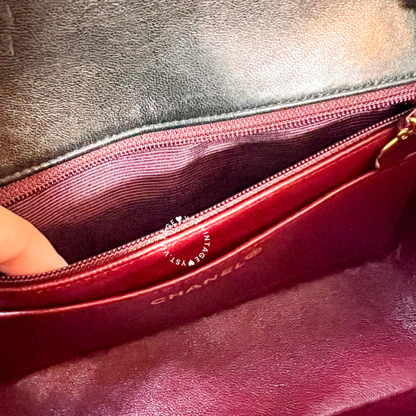 Vintage CHANEL Diana Flap Bag - Black (Code: 038600)