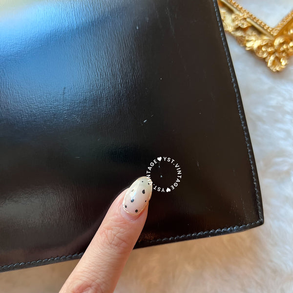 Vintage Hermès 1984 Eugenie Shoulder Bag/ Clutch - Black
