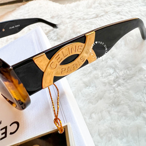 Vintage CELINE 1980s Sunglasses - Gradient Havana