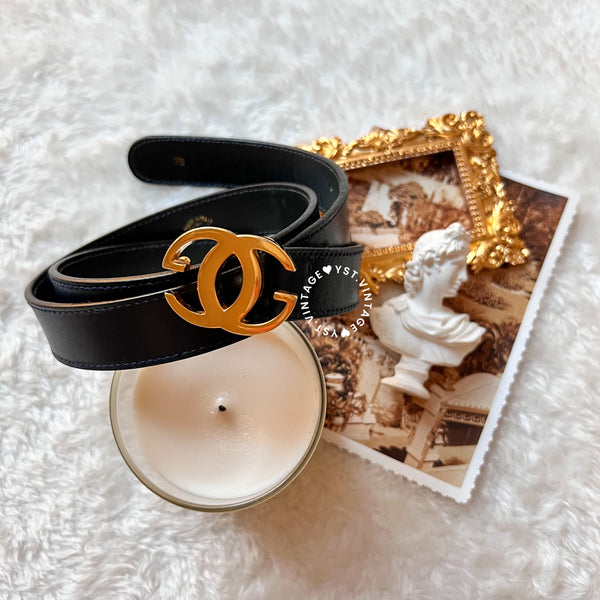 Vintage GUCCI Belt - Navy*Gold