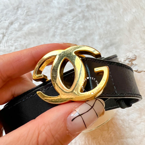 Vintage GUCCI Belt - Navy*Gold