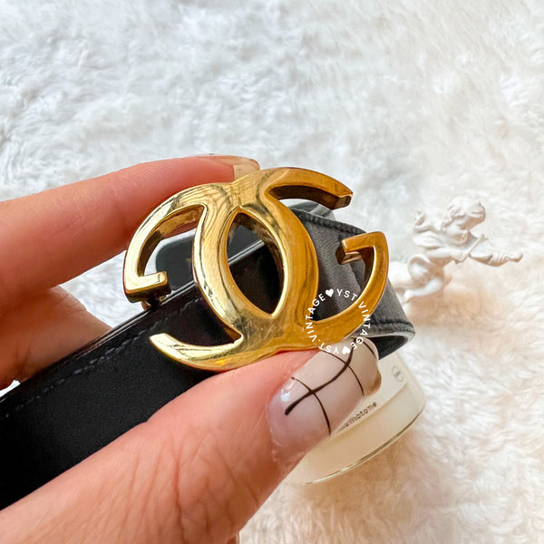 Vintage GUCCI Belt - Navy*Gold